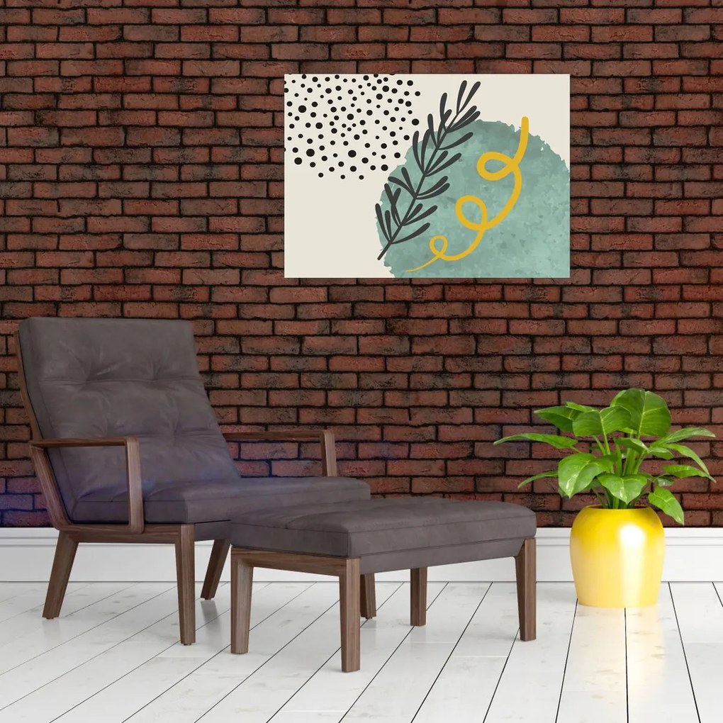Obraz - Abstraktné listy N⁰1 (70x50 cm)