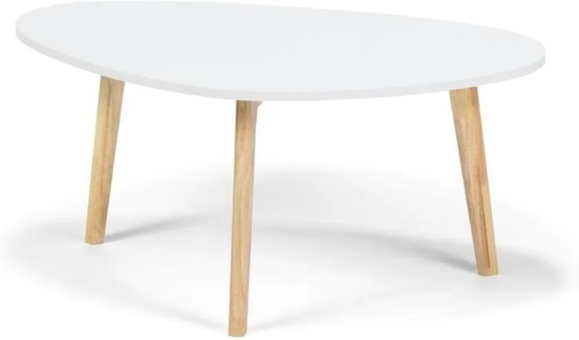 Biely konferenčný stolík loomi.design Skandinavian, dĺžka 84,5 cm