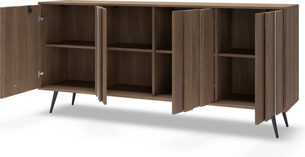 Komoda Flaro 183 cm s osvetlením - dub dunin