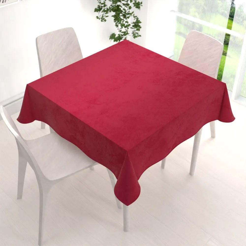 Biante Zamatový štvorcový obrus Velvet Prémium SVP-007 Malinovo červený 50x50 cm