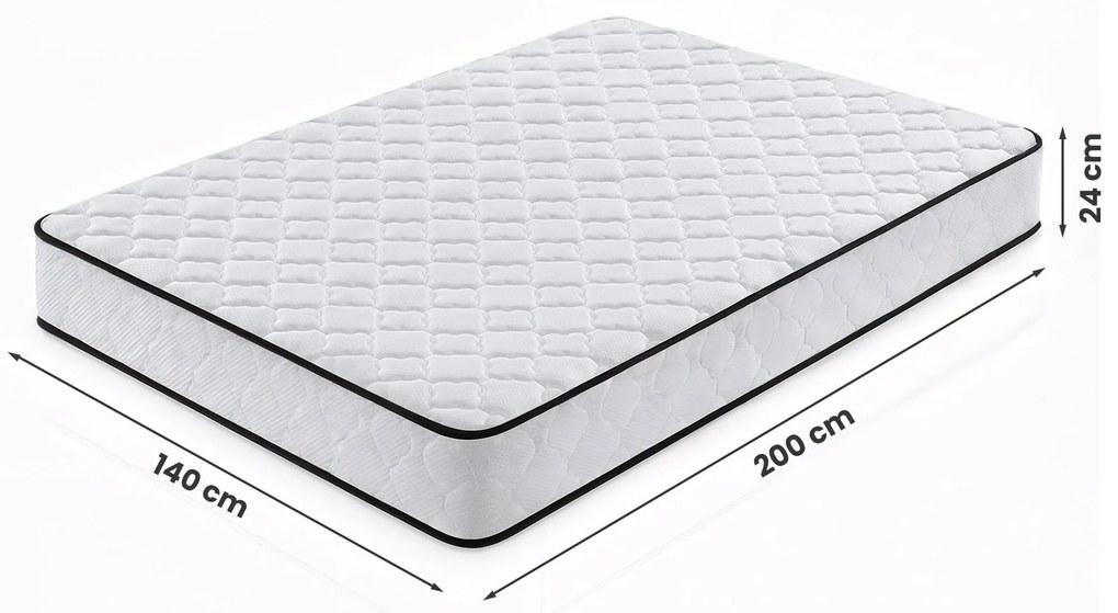 Taštičková matrace Evan s chráničem 140x200