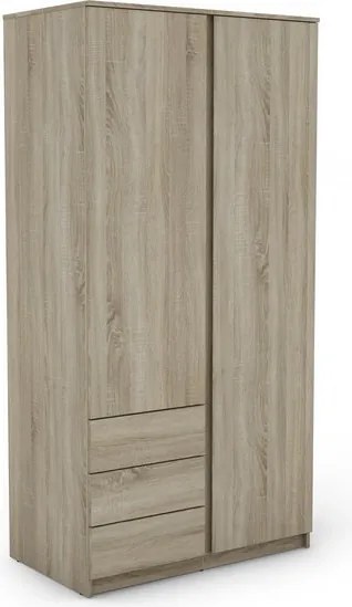 Šatníková skriňa Carlos, dub sonoma, 100 cm