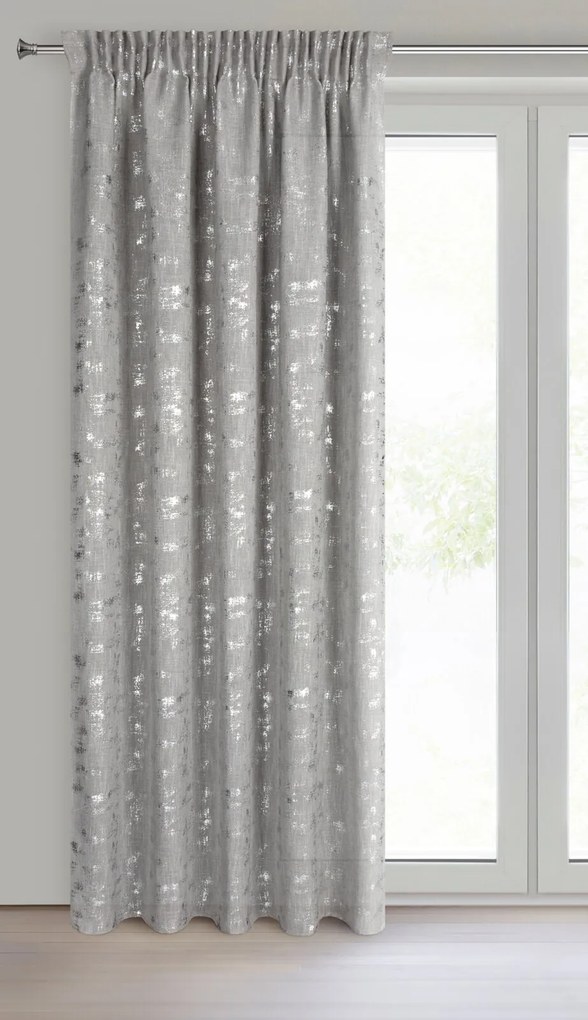 ZÁVES NA PÁSKE INES 140X270 CM STRIEBORNÁ