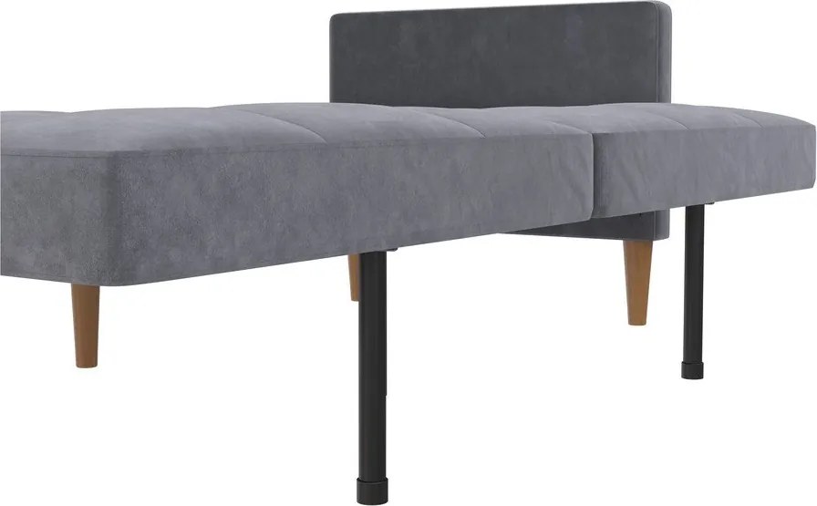 Sivá zamatová rozkladacia pohovka 207 cm Lilly – Støraa