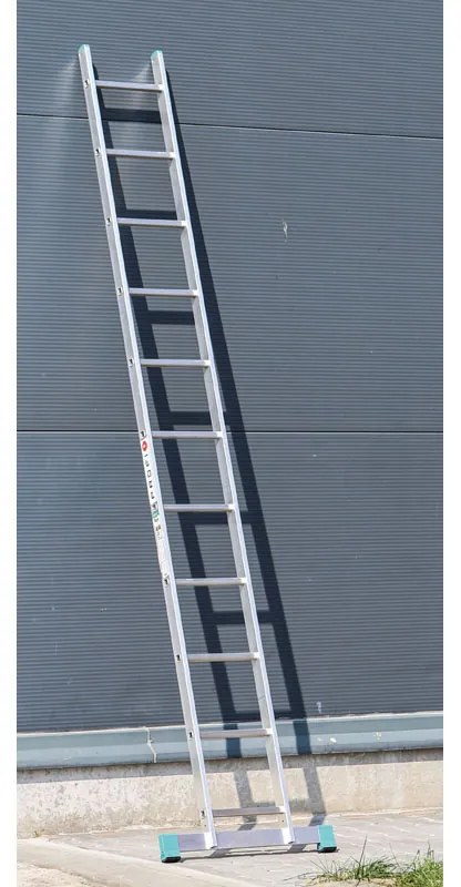 Hliníkový jednodielny rebrík ALVE EUROSTYL, 1x11 priečok, dĺžka 3,13 m