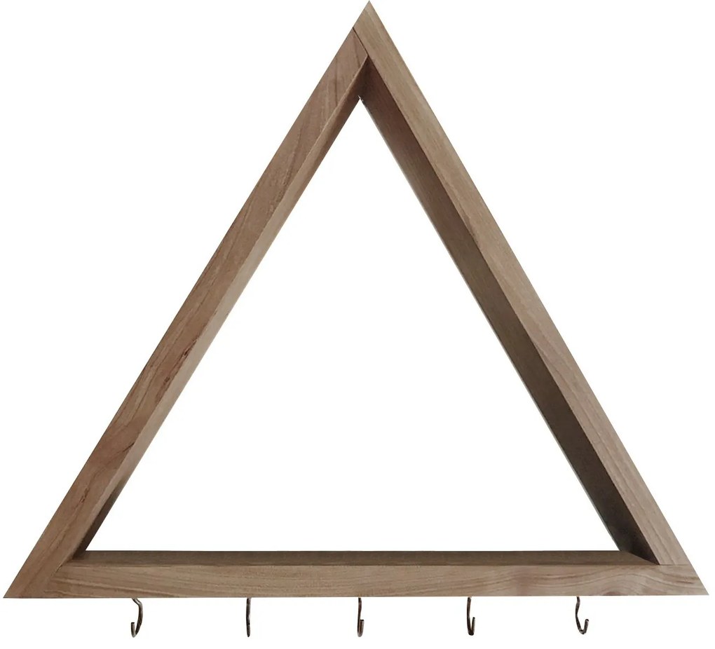 Nástenná polica na kľúče Huraj z masívu orech