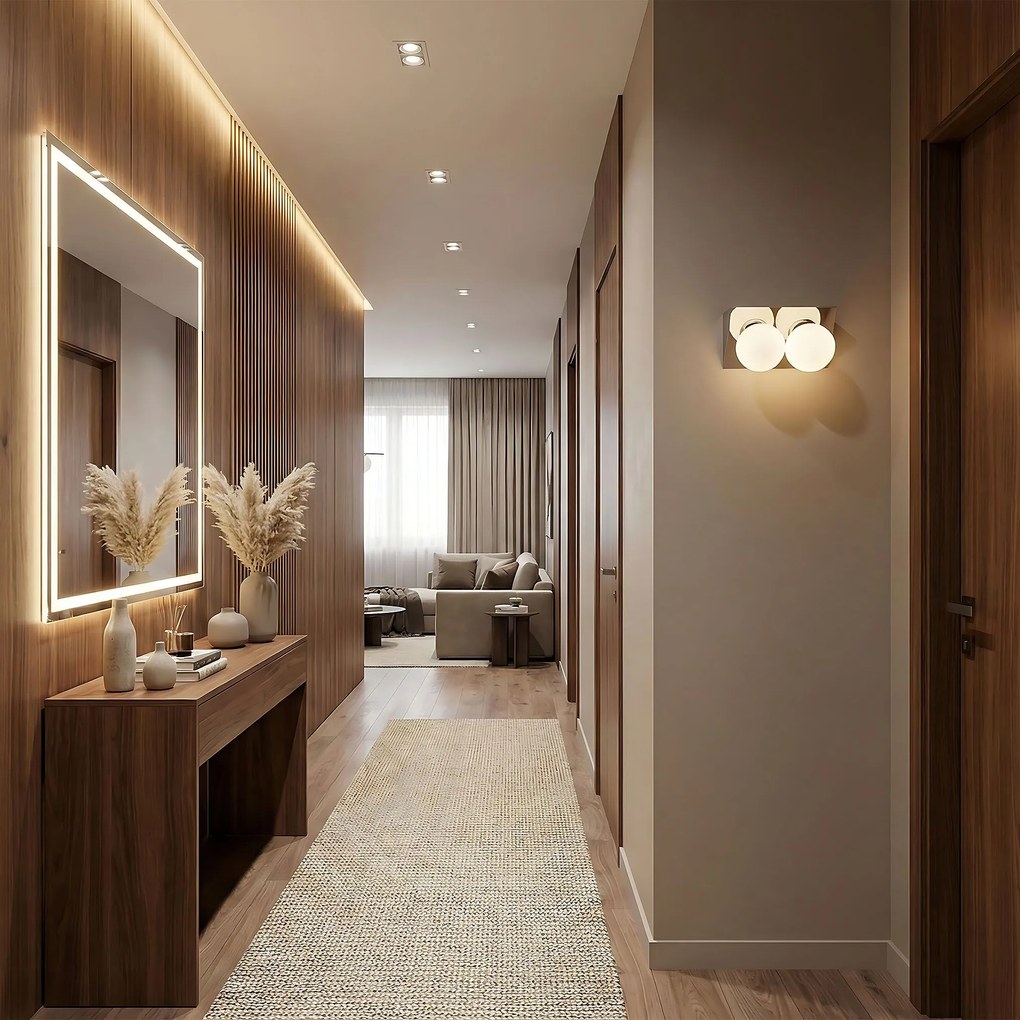 Toolight Toolight, nástenné svietidlo 2xE27 APP1228-2W, chrómová, OSW-40117