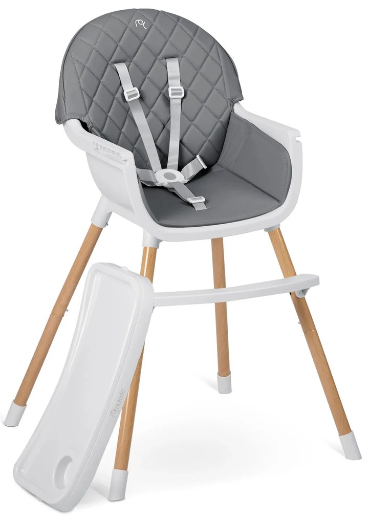 Stolička na kŕmenie Nukido Lilo 700700, šedá