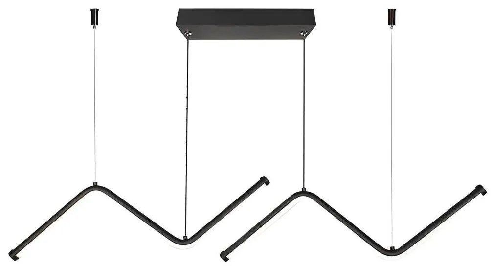 LED Luster na lanku LED/12W/230V 4000K čierna