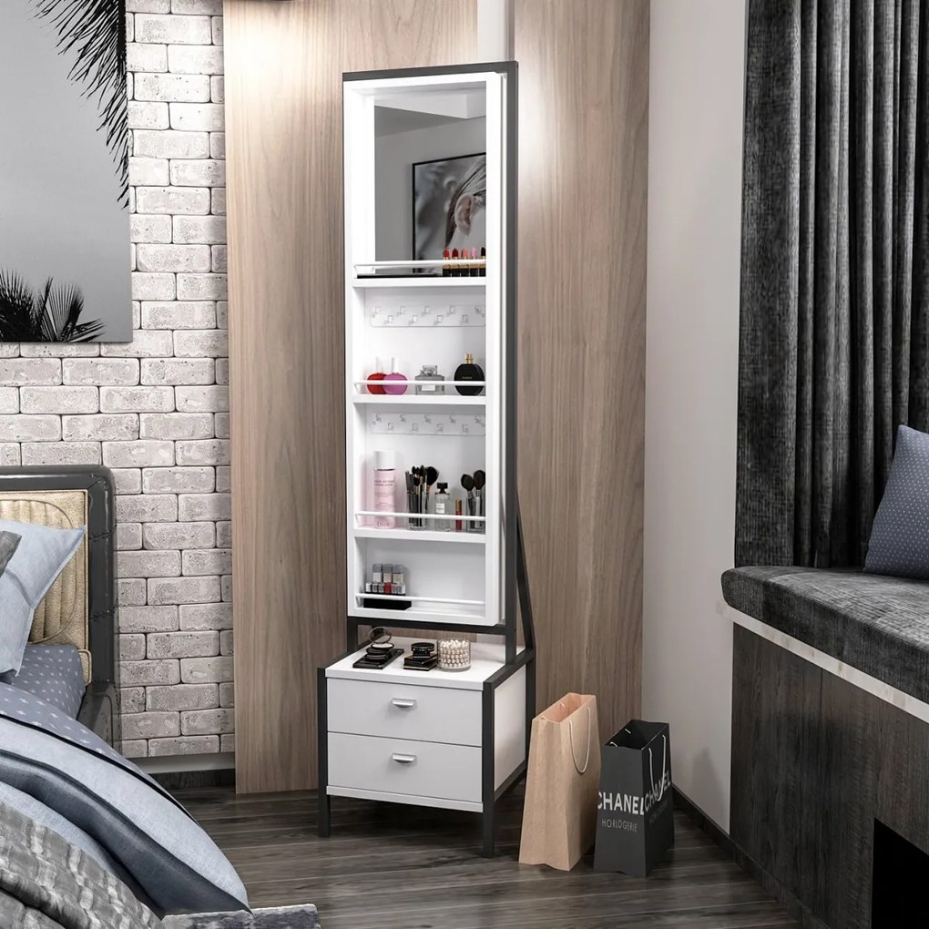 Kozmetický stolík Elegante White