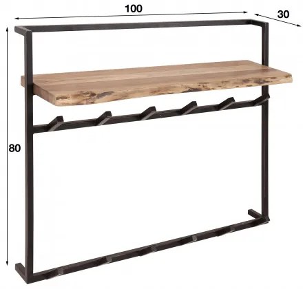 Vešiak 25-88 Air 12 Hooks Drevo Acacia - PRODUKT JE SKLADOM U NÁS - 1Ks  - Komfort-nábytok
