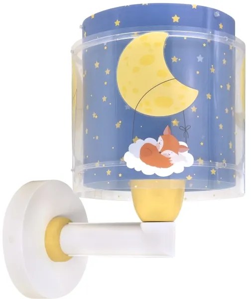 Dalber 76639 - Detská nástenná lampa MOON DREAMS 1xE27/15W/230V modrá