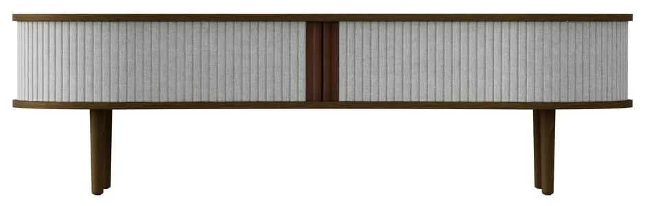 Sivo-hnedý TV stolík v dekore duba 140x40 cm Audacious – UMAGE
