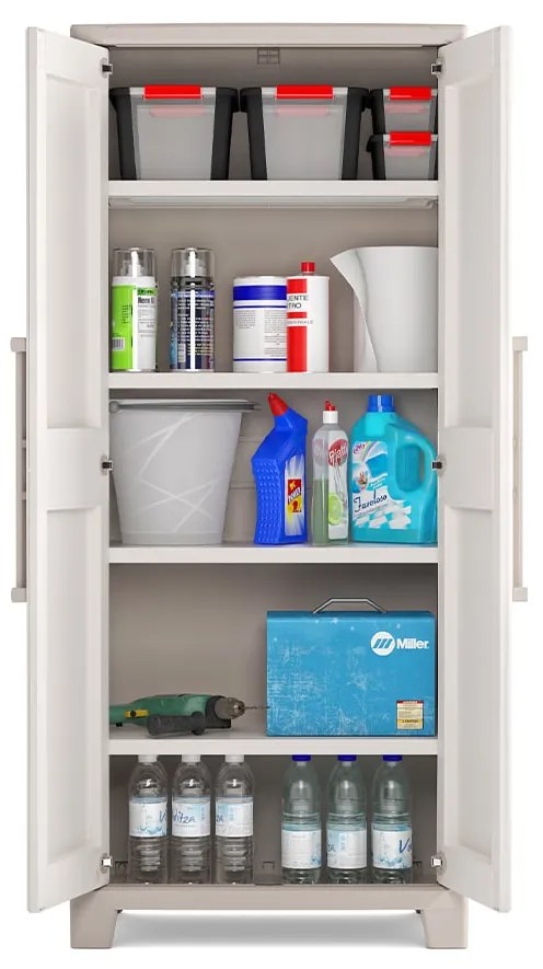 Vysoká plastová, záhradná skriňa GULLIVER (certifikát IPX3), 182x80x44 cm