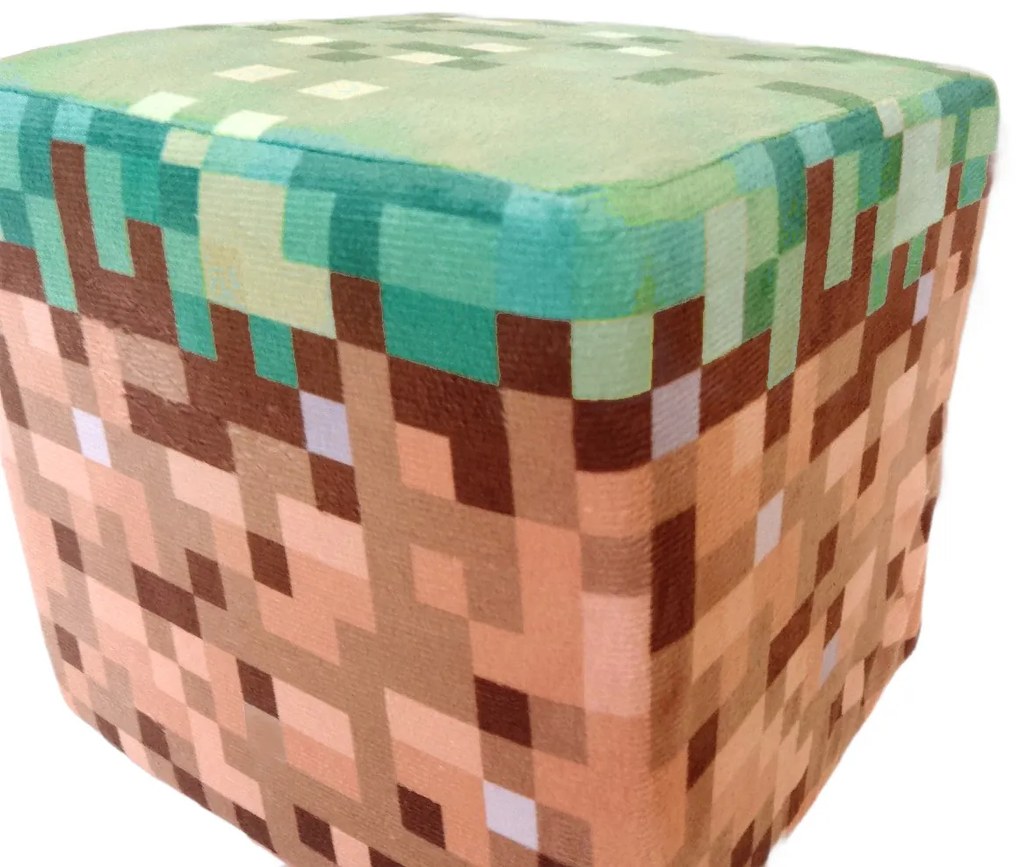 Plush Penová kocka Minecraft blok Tráva 20cm