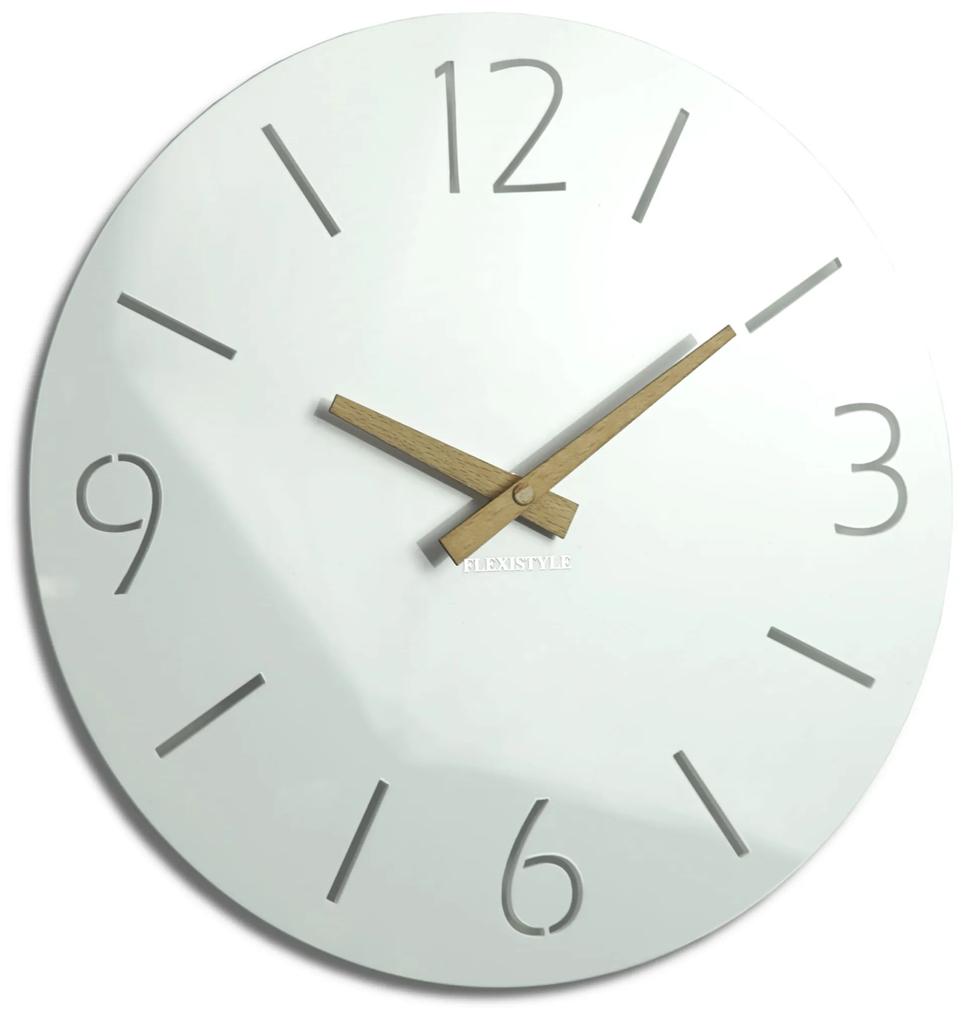 Nástenné hodiny Slim Flex z111a-2-dx, 30 cm, biele