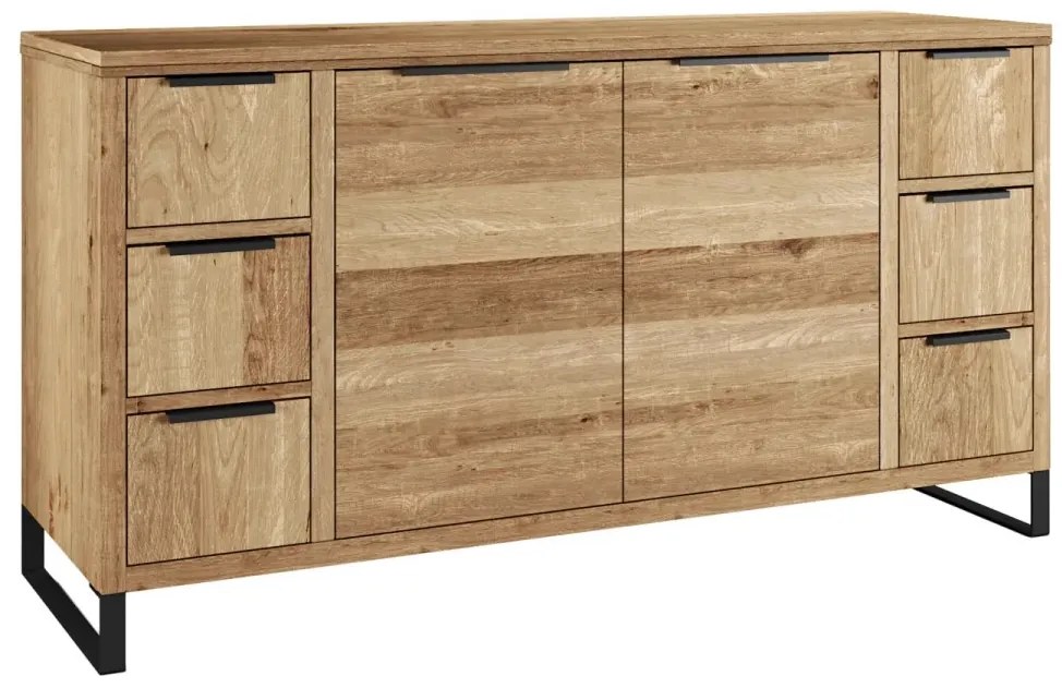 furniture-nabytek.cz - Masivní koupelnová skříňka Sydney z divokého dubu, olejovaná, hnědá – 138×45×74 cm