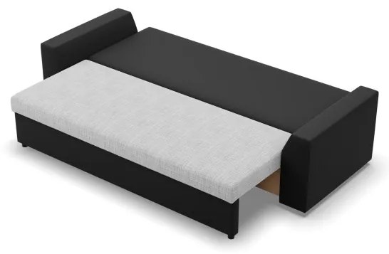 Trojmiestna rozkladacia sedačka LUGO sivá / čierna