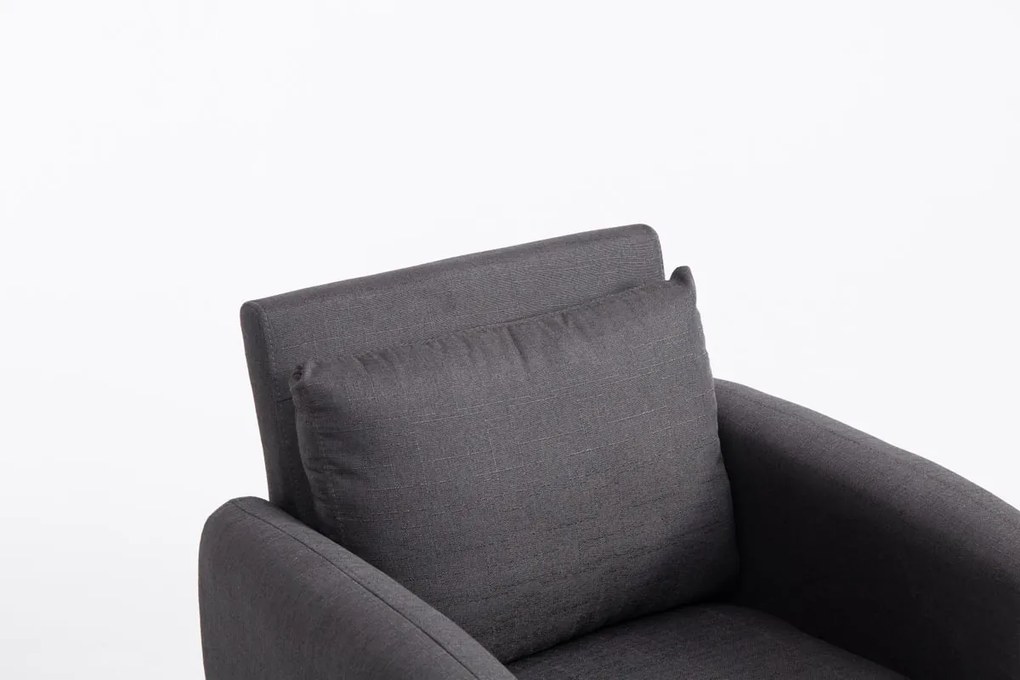 Design-Shop Kreslo Tilg látka - Tmavo sivá