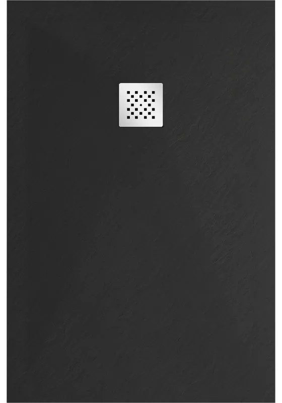 Mexen Stone+, obdĺžniková vanička z minerálneho kompozitu 110 x 80 cm, čierna matná, 44708011