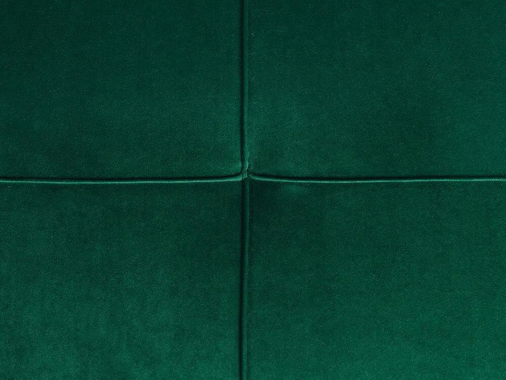 Zamatová leňoška smaragdovozelená LOIRET Beliani