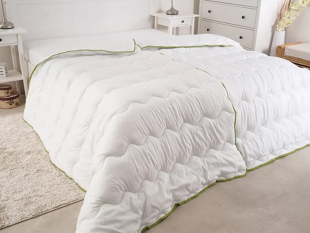 Celoročná prikrývka prešívaná STELLA ALOE VERA 140x200 cm, biela