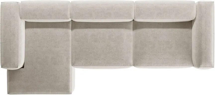 Béžová rohová pohovka (ľavý roh/s leňoškou) Bergamo – Cosmopolitan Design