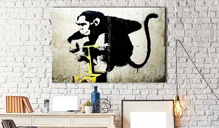 Obraz - Monkey Detonator by Banksy Veľkosť: 120x80, Verzia: Na talianskom plátne