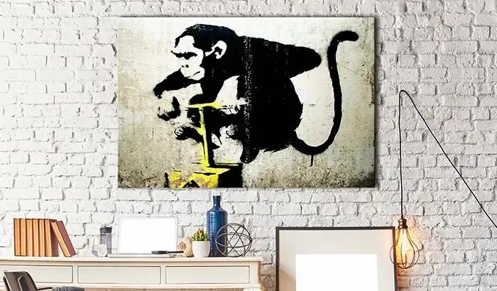 Obraz - Monkey Detonator by Banksy Veľkosť: 60x40, Verzia: Na talianskom plátne