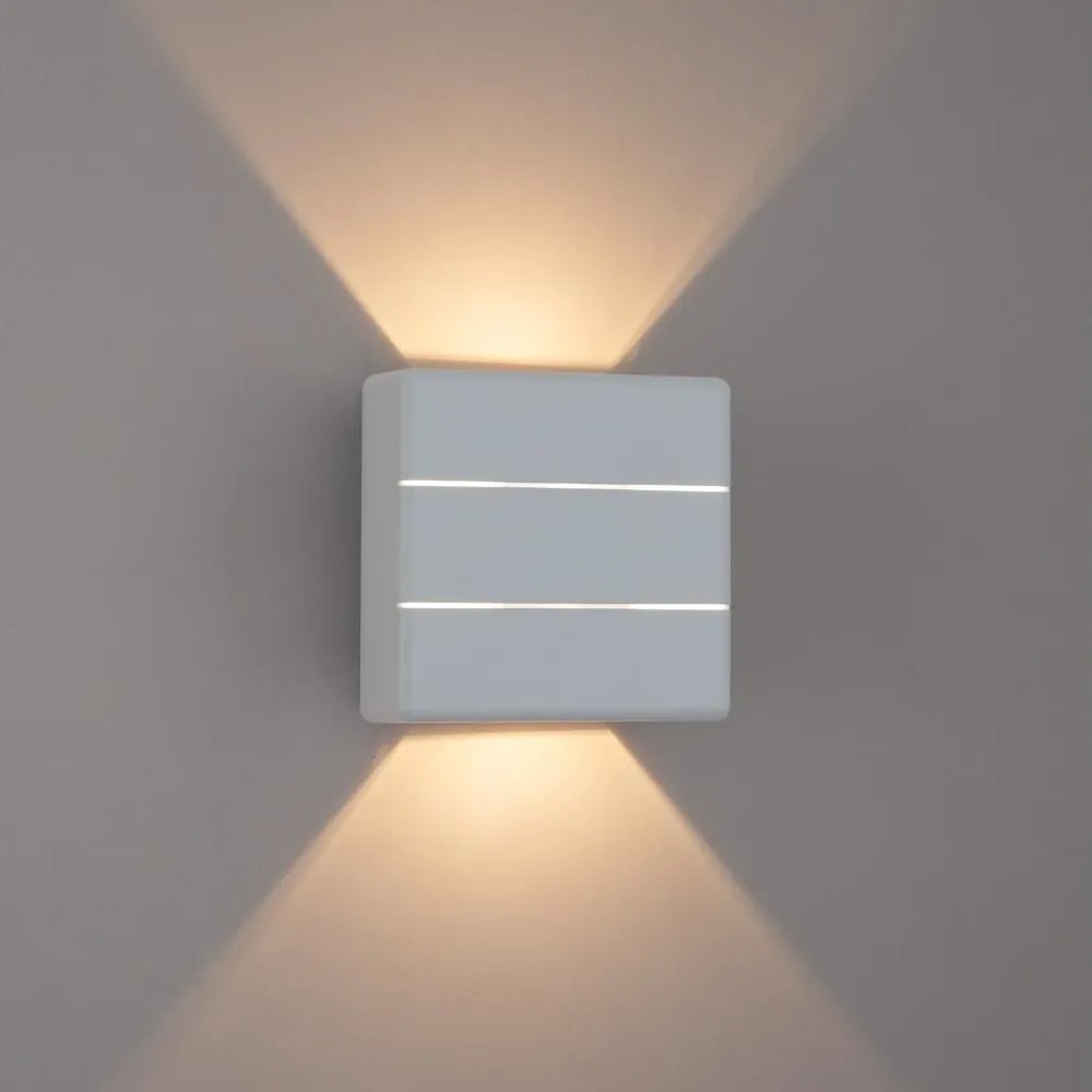 Brilagi - LED vonkajšie nástenné svietidlo DOUBLERAY LINE LED/6W/230V biela IP54