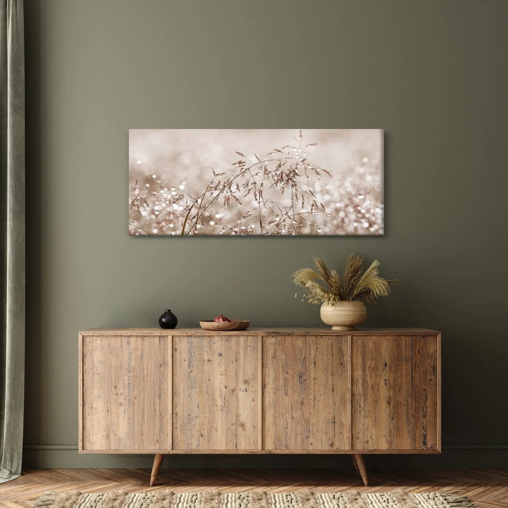 Obraz - Lúka v hnedých tónoch (120x50 cm)