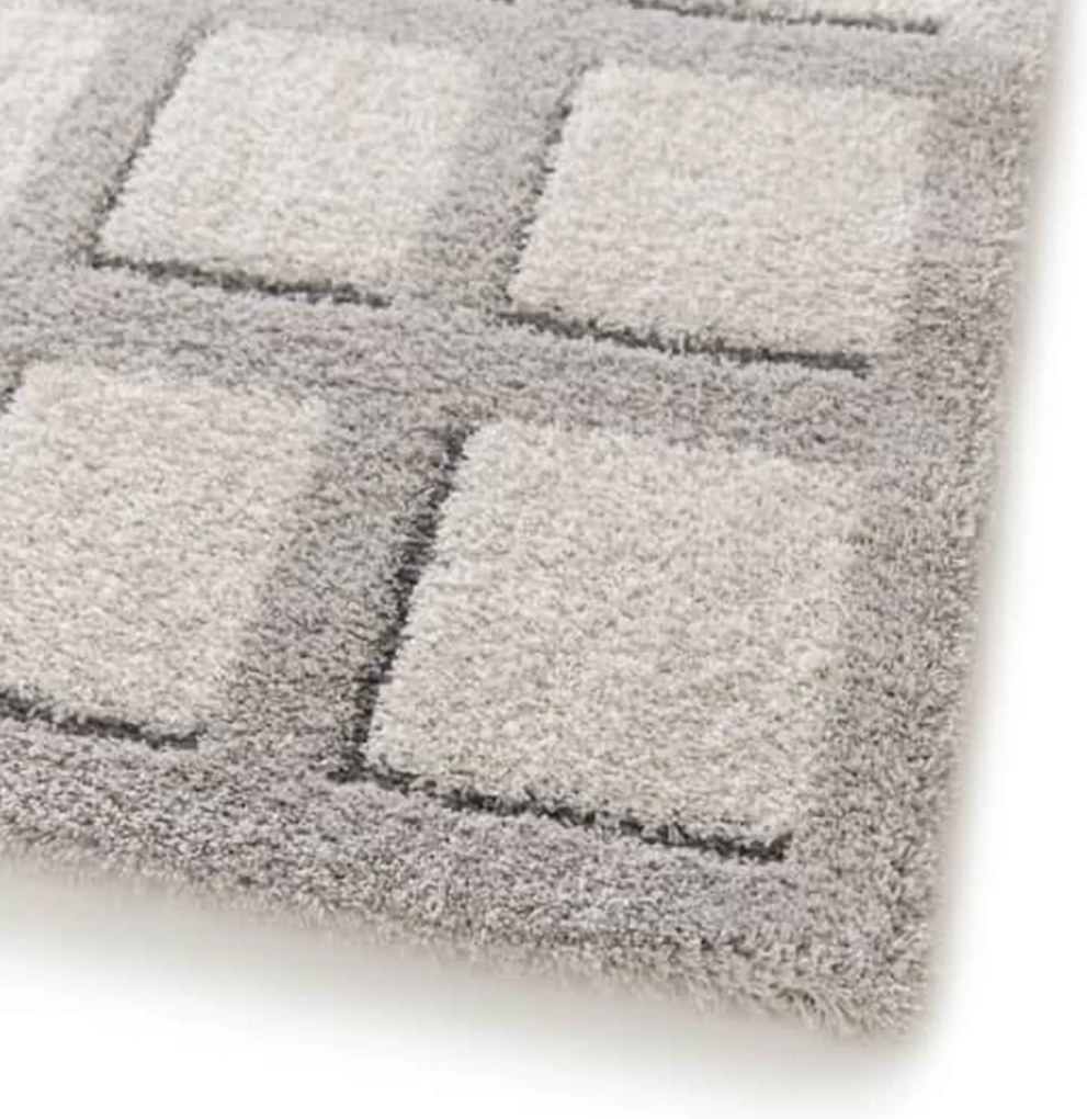 DY Sivý koberec s geometrickým vzorom Serenity 03 Rozmer: 200x290 cm