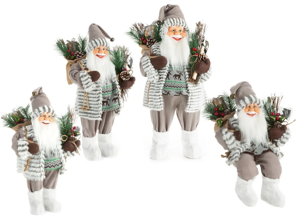 VIANOČNÁ FIGÚRKA SANTA 60 CM BIELA