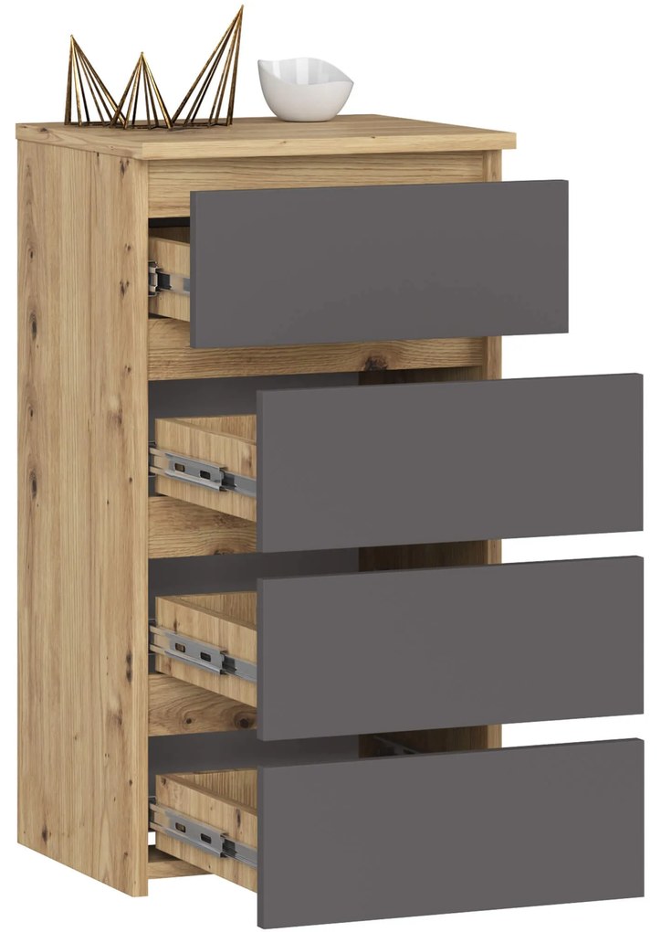 Komoda CL4 40 cm dub artisan/grafitovo šedá