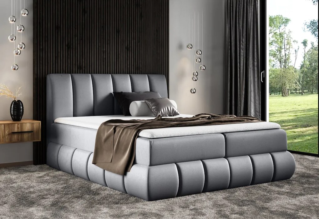 Čalúnená posteľ boxspring EUGENA - fancy 59 / 160x200