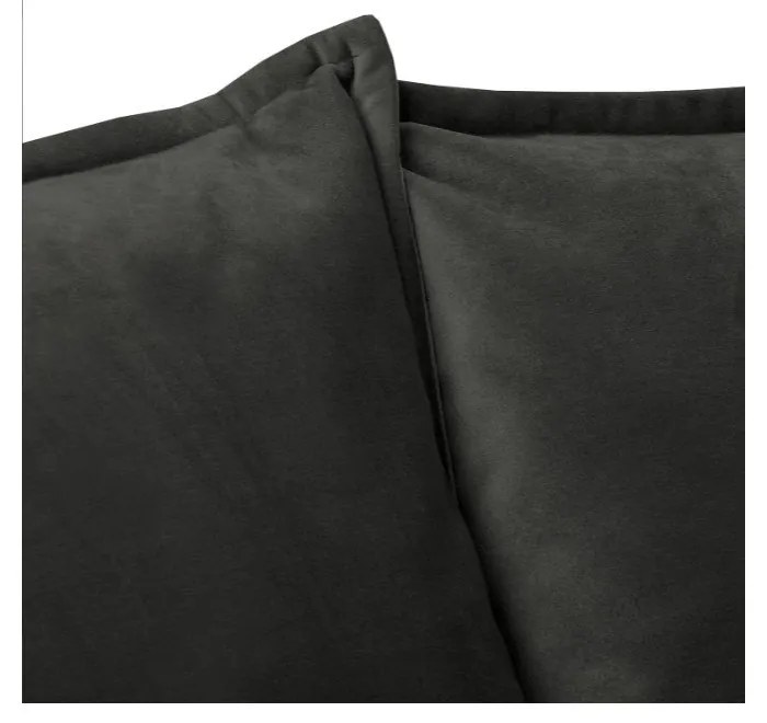 Tmavosivá zamatová pohovka 138 cm Juli – Ropez