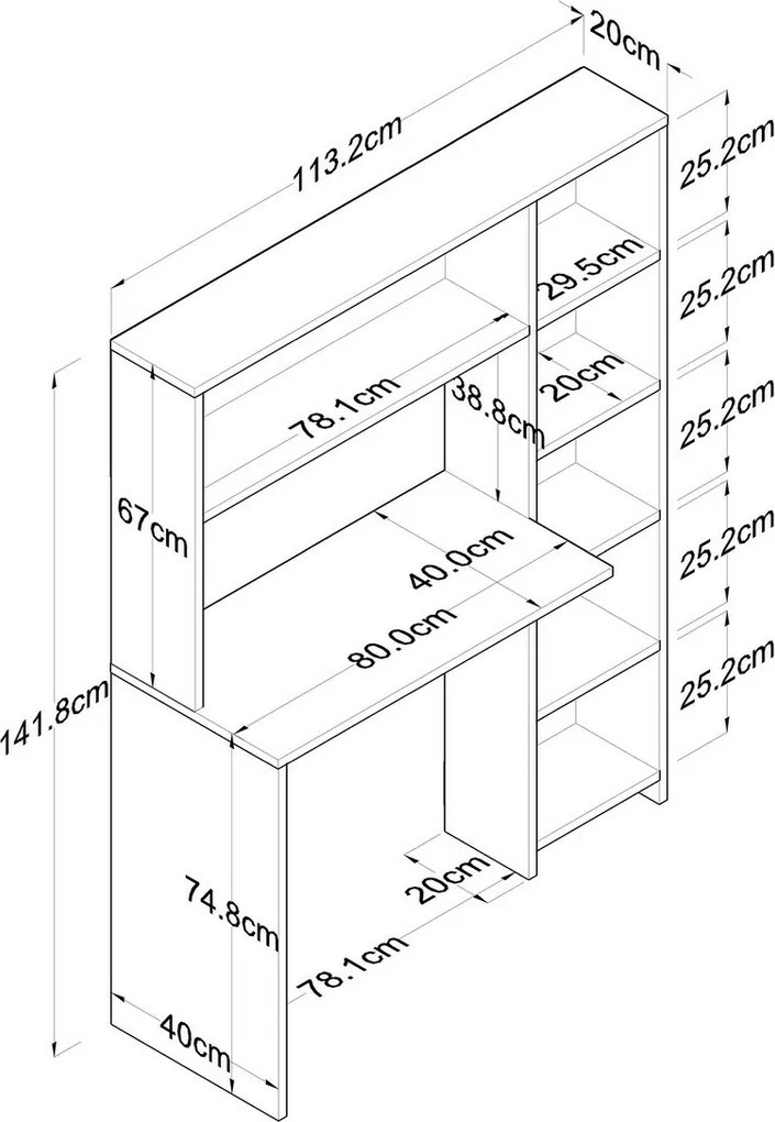Pracovný stôl Harold Oak