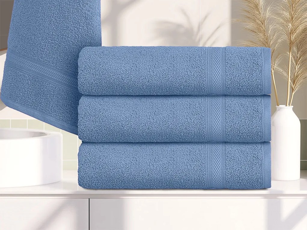 1x osuška CLARYSSE ELEGANCE 70x140 cm + 1x uterák CLARYSSE 60x110 cm 100% bavlna, modrá
