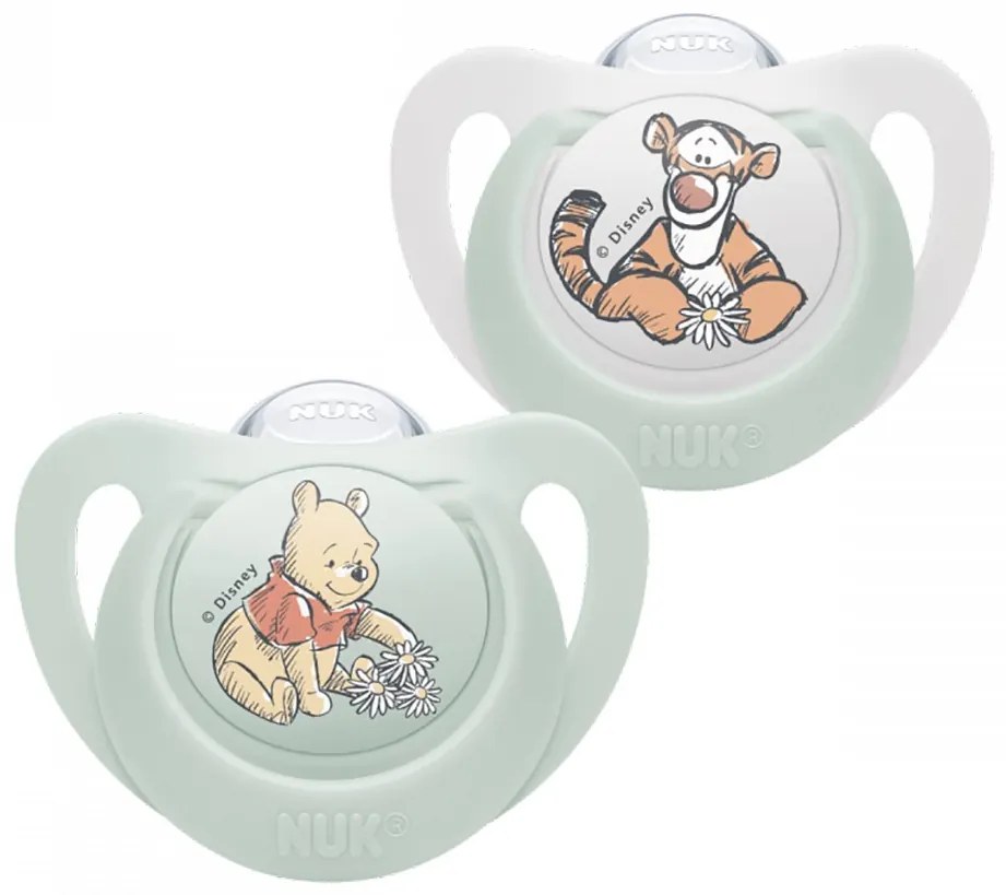 Cumlík NUK Star Disney Mickey Minnie 6-18m bielo zelený