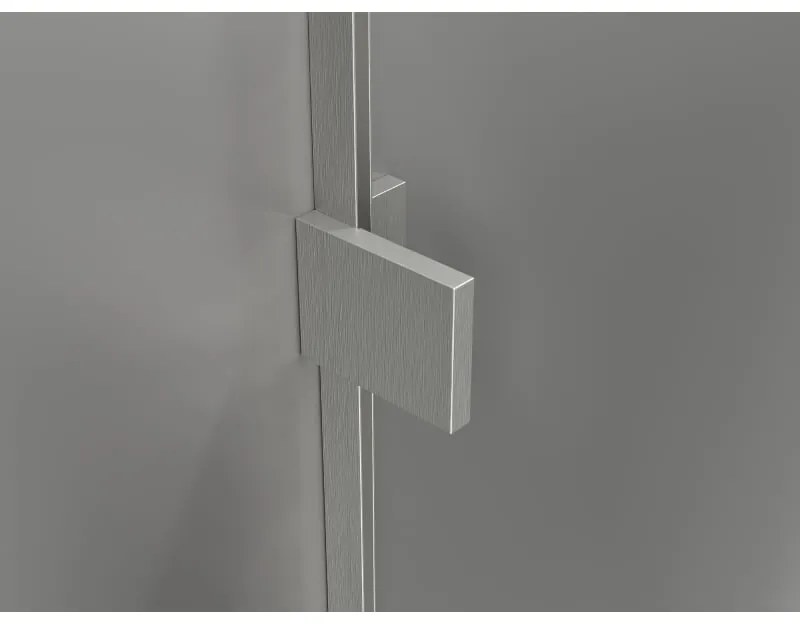 Mexen Lunar-B L, 1-krídlový sprchový kút, ľavý, 90 x 70 cm, 8mm číre sklo, brúsená oceľ profil, 832L-090-070-97-00-L