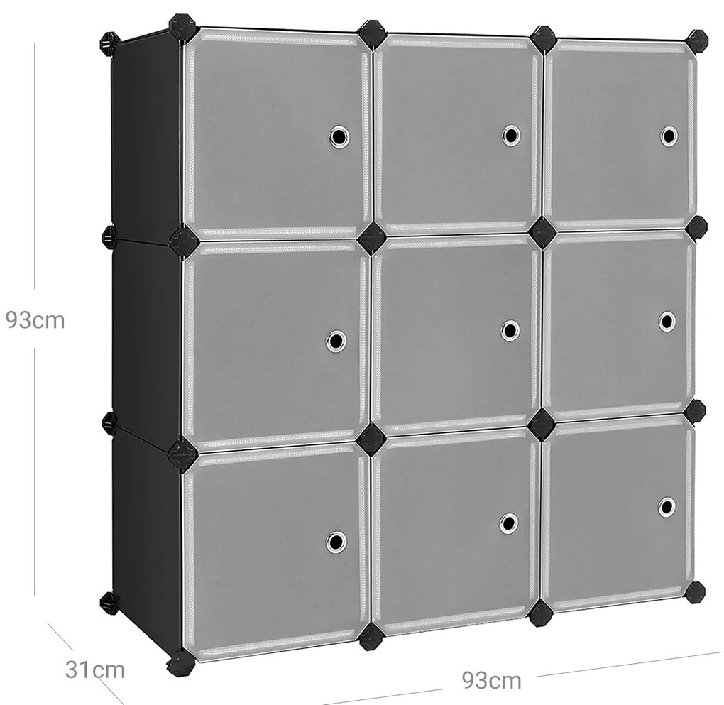 Súprava botníkových boxov EDO čierna