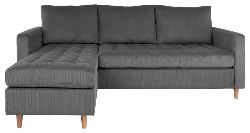 House Nordic - Dizajnová rohová pohovka FIRENZE 220 cm tmavošedá, menšester