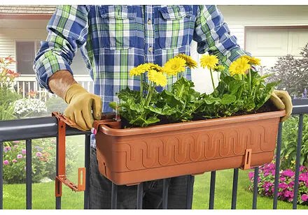 PLASTKON Fantázia Smart samozavlažovací kvetináč terakota dĺžka 80 cm