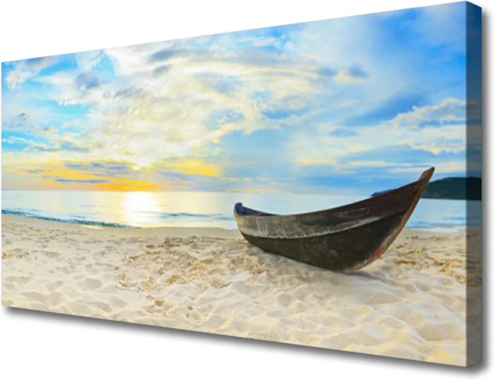 Obraz Canvas Szklane loďku Plaża Morze