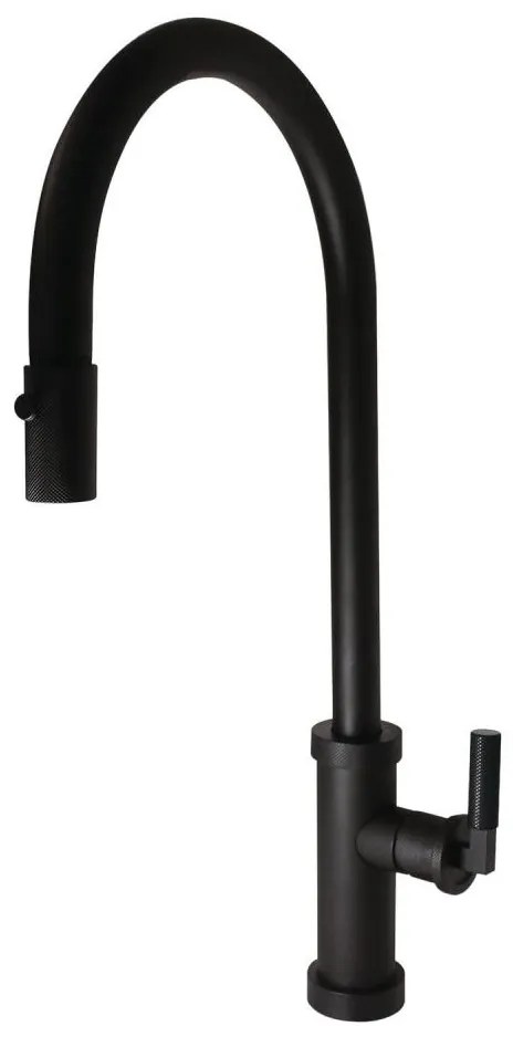 ALVEUS 1132179 - Drezová batéria s vyťahovacou sprškou NERINA 46,8 cm čierna