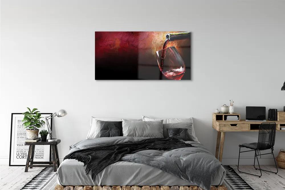 Obraz plexi Červené víno 125x50 cm