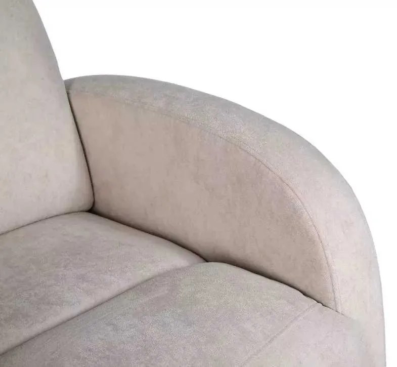 LuxuryForm DESIGN Televízne kreslo BRUNO otočné, hojdacie s polohovaním - béžové