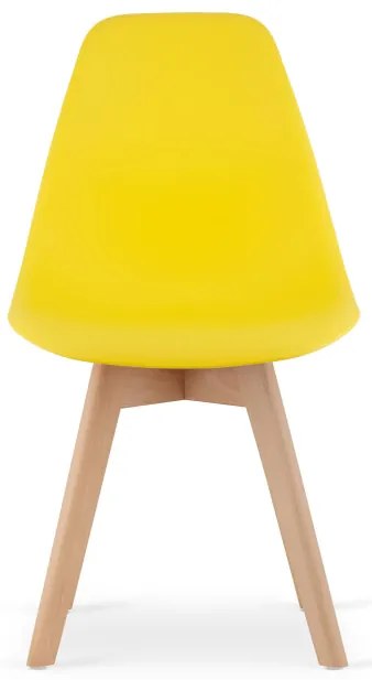 Set dvoch jedálenských stoličiek KITO žlté / naturálne nohy (2 ks)