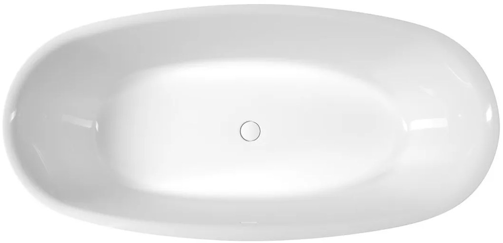 Polysan Polysan, FLORINA voľne stojaca vaňa liaty mramor 170x80x61cm, biela, 93858