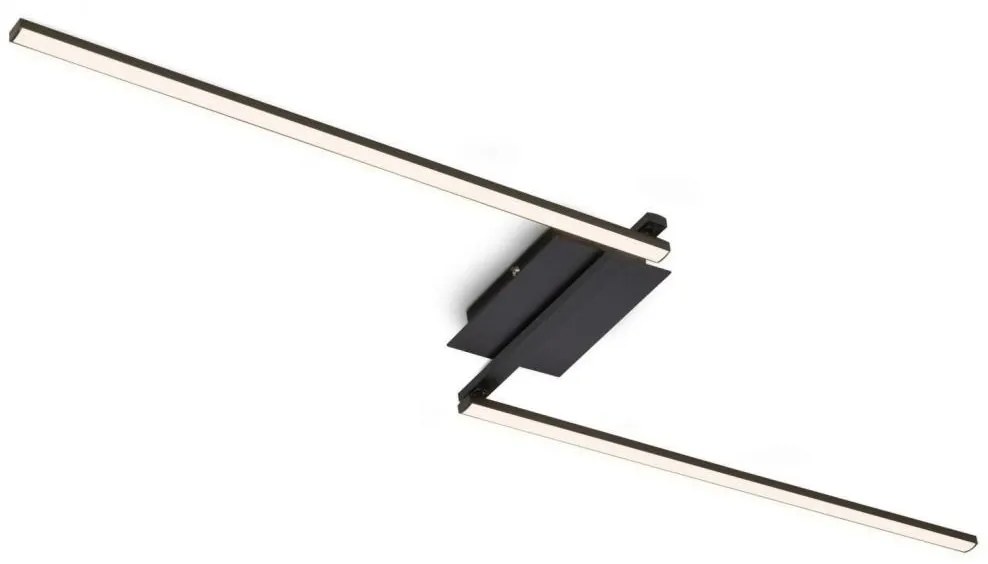 Brilo 3500-015 - LED Prisadený luster STAFF 2xLED/6W/230V čierna 3500-015
